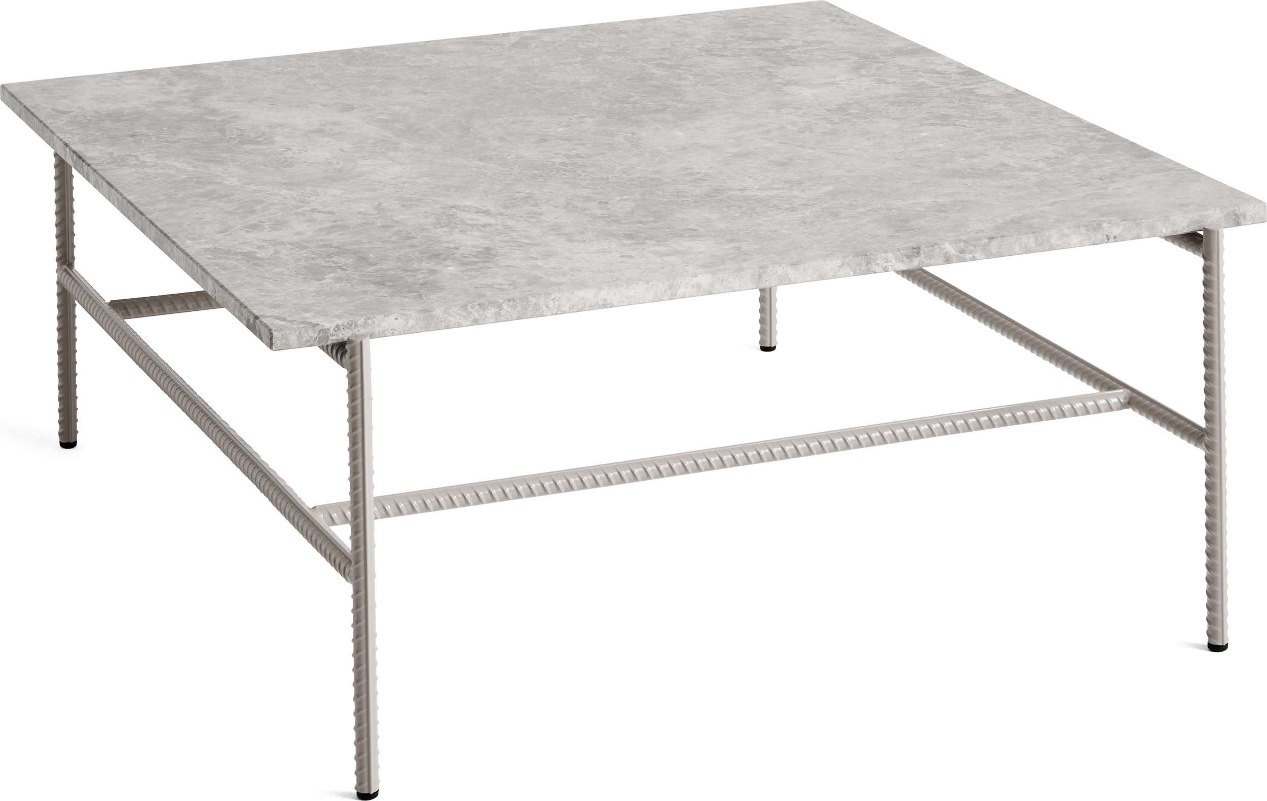 Stolik kawowy Rebar 80 x 84 x 33 cm szary marmur