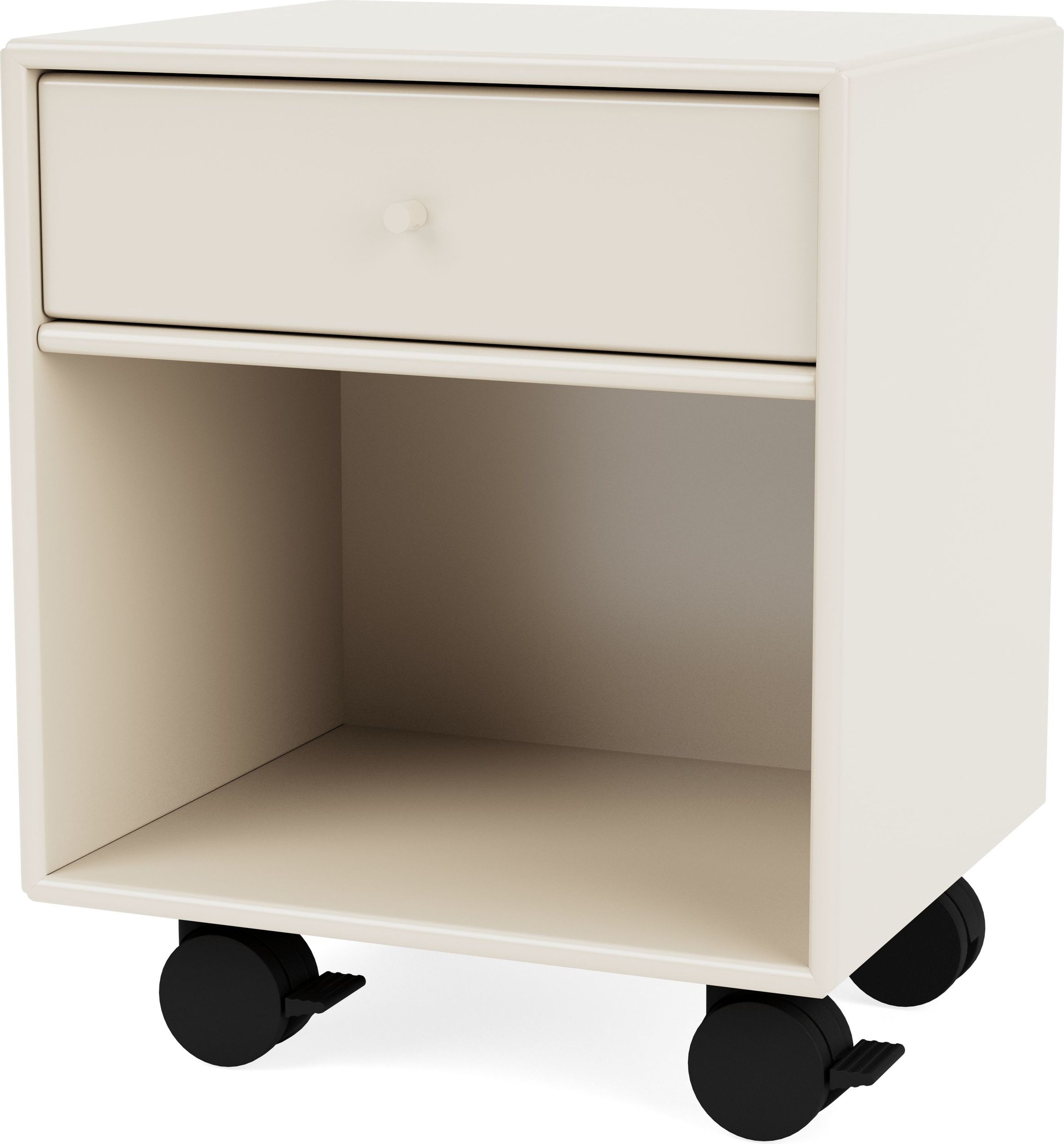 Szafka nocna Dream jasnobeżowa na kółkach