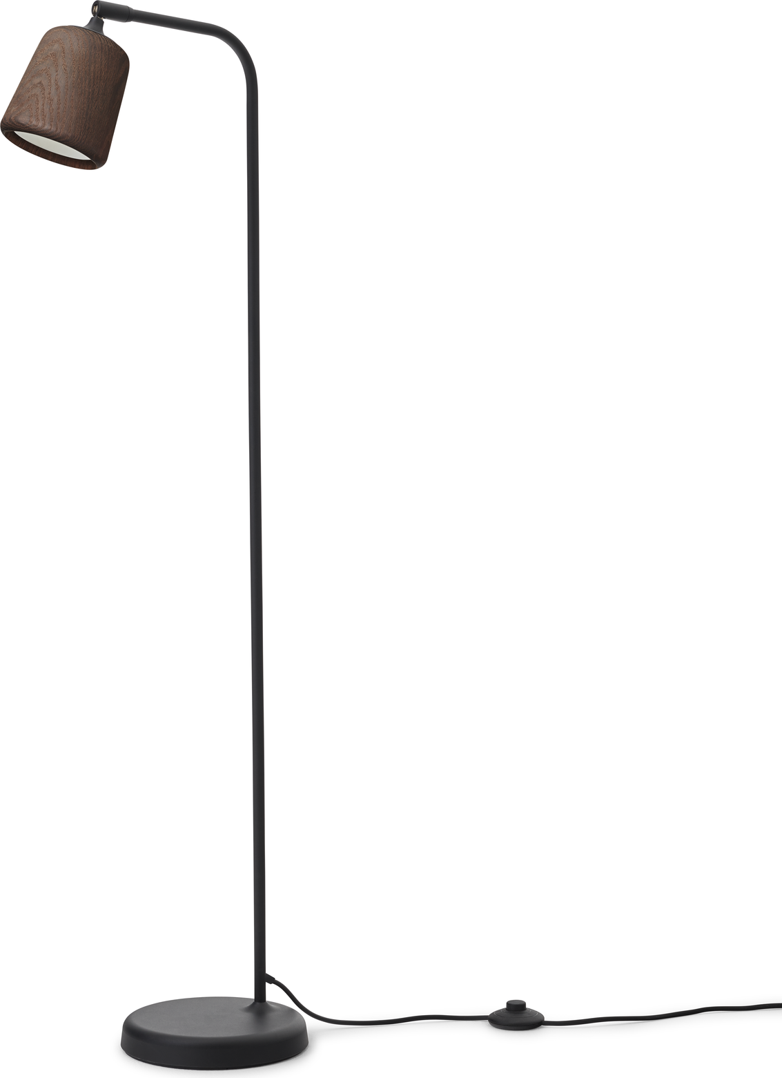 Lampa podłogowa Material 125 cm wędzony dąb