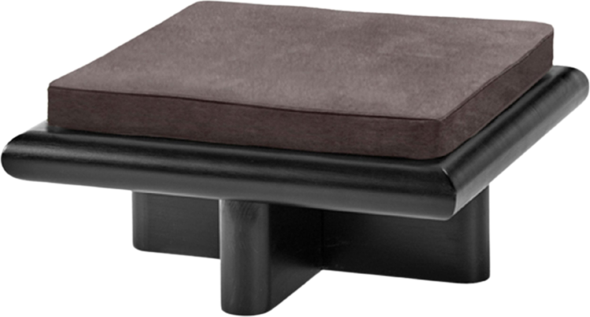 Puf Taka Velvet 72 cm ciemnobrązowy drewno tulipanowca