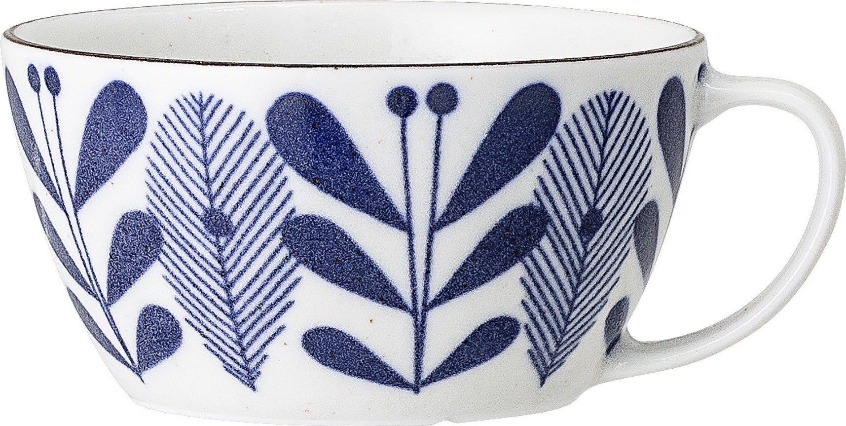 Kubek Camellia 300 ml biały w niebieski wzór