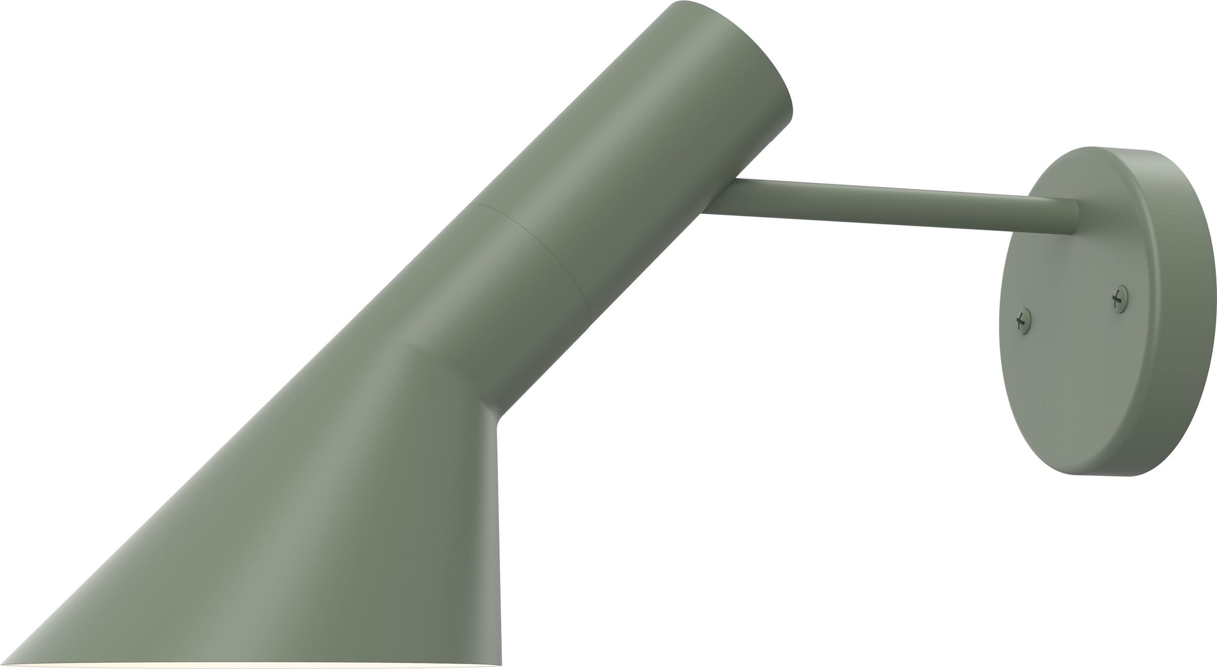 Kinkiet AJ zgaszona zieleń bez widocznego kabla i włącznika