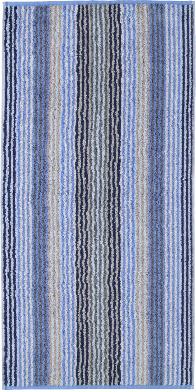 Ręcznik Unique w pasy 50 x 100 cm szafirowy