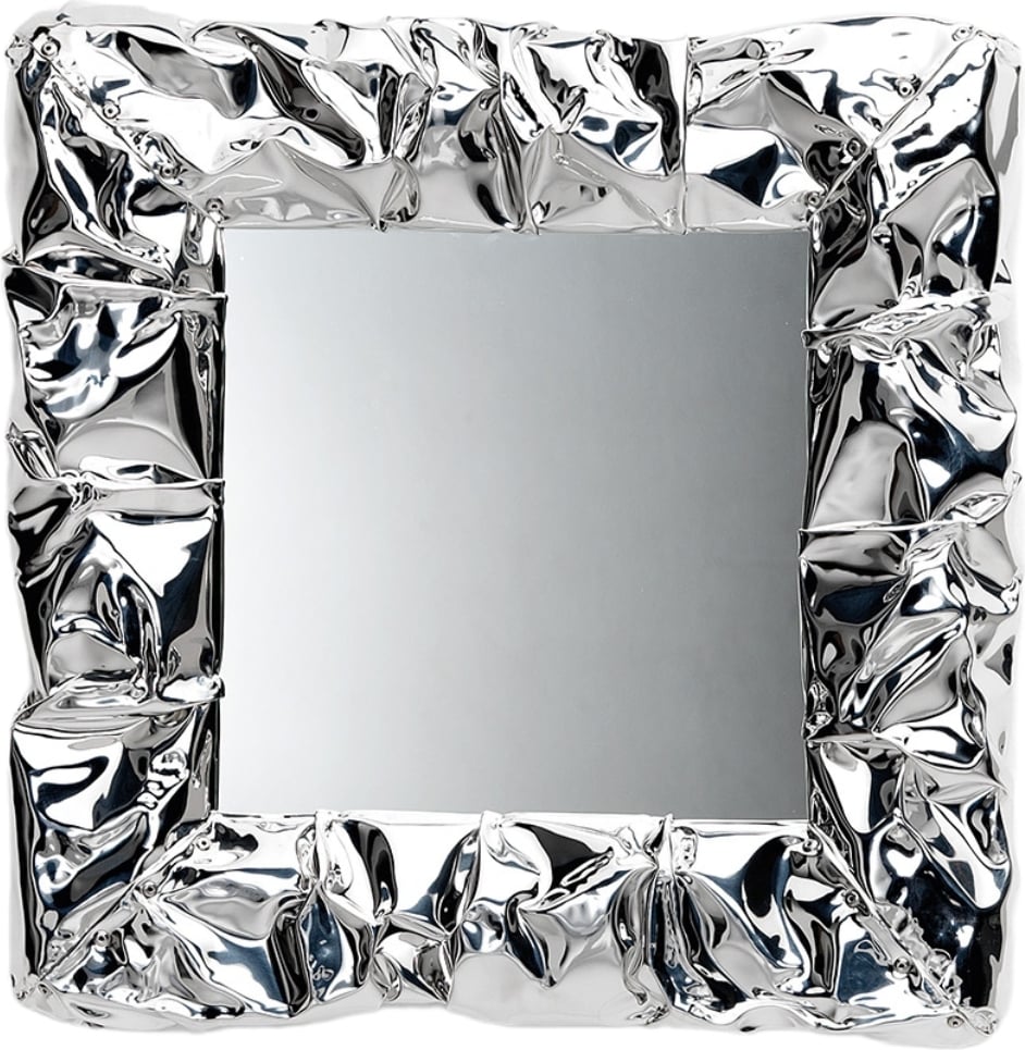 Lustro ścienne Tab U 50 x 50 cm srebrne