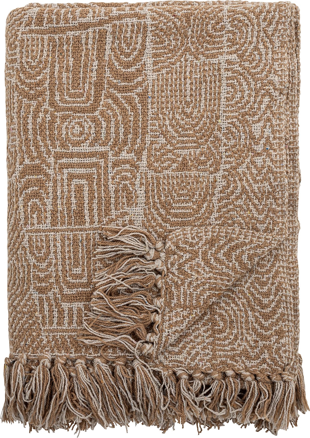 Narzuta Bresso 130 x 160 cm brązowa z recyklingu