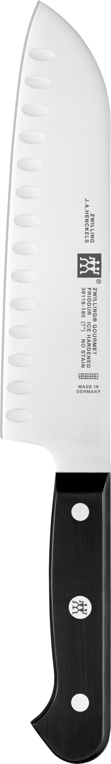 Nóż Santoku Gourmet 18 cm z wgłębieniami