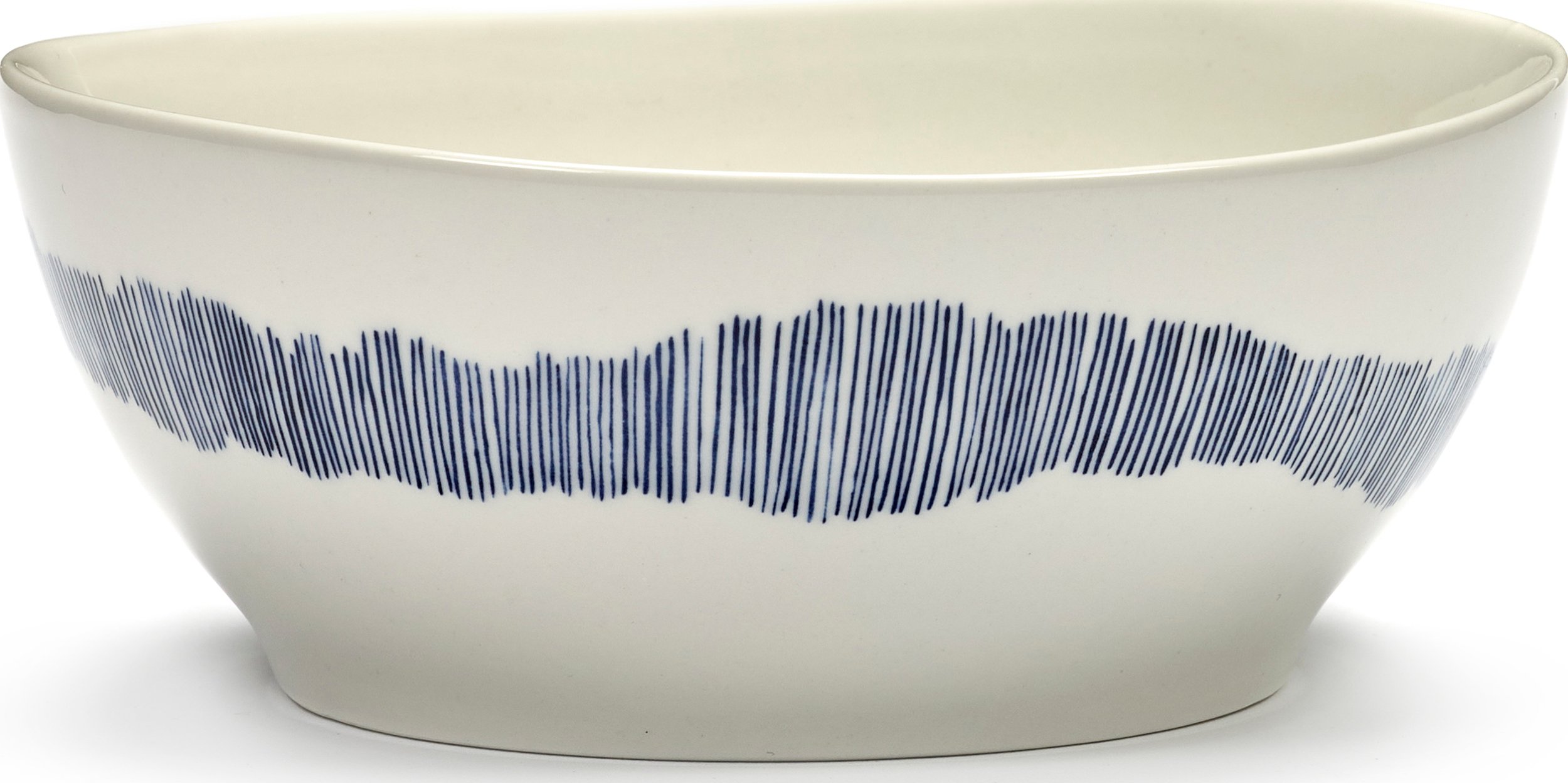 Miska Feast 18 cm biało-niebieska