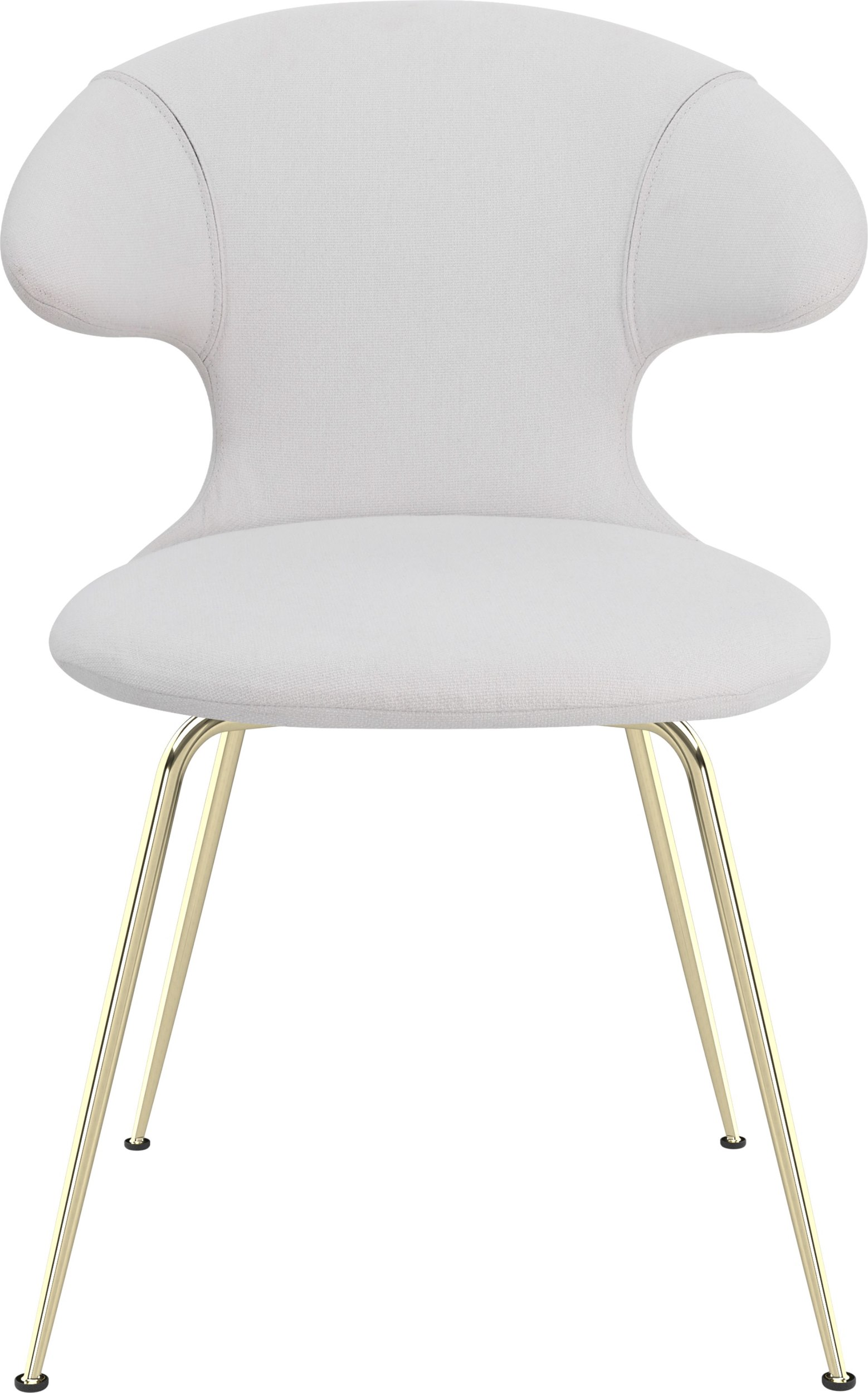 Krzesło Time Flies jasnoszare na mosiężnych nogach