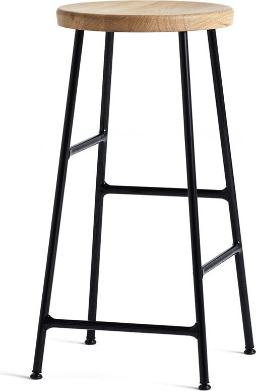 Stołek barowy Cornet 65 cm jasny dąb na czarnych nogach