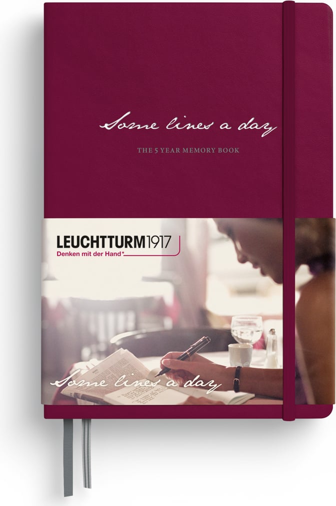 Pamiętnik pięcioletni Some Lines A Day A5 bordowy