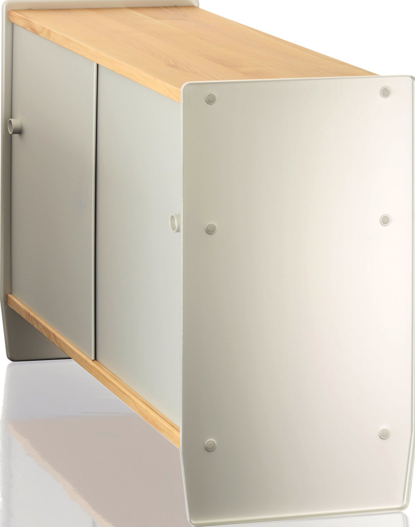 Szafka wysoka Theca 93 cm MDF aluminium wiśnia