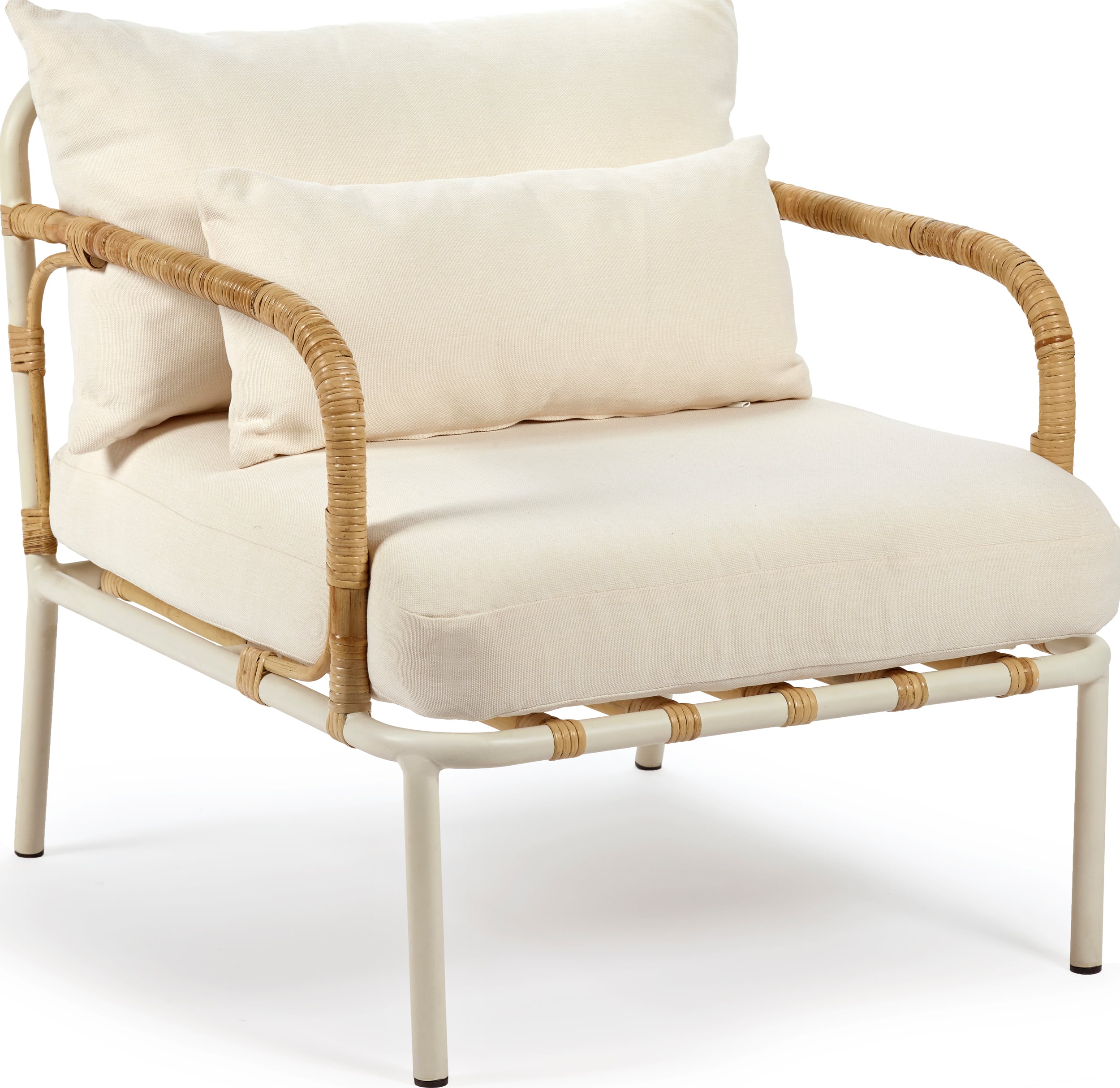 Fotel Capizzi złamana biel biała rama