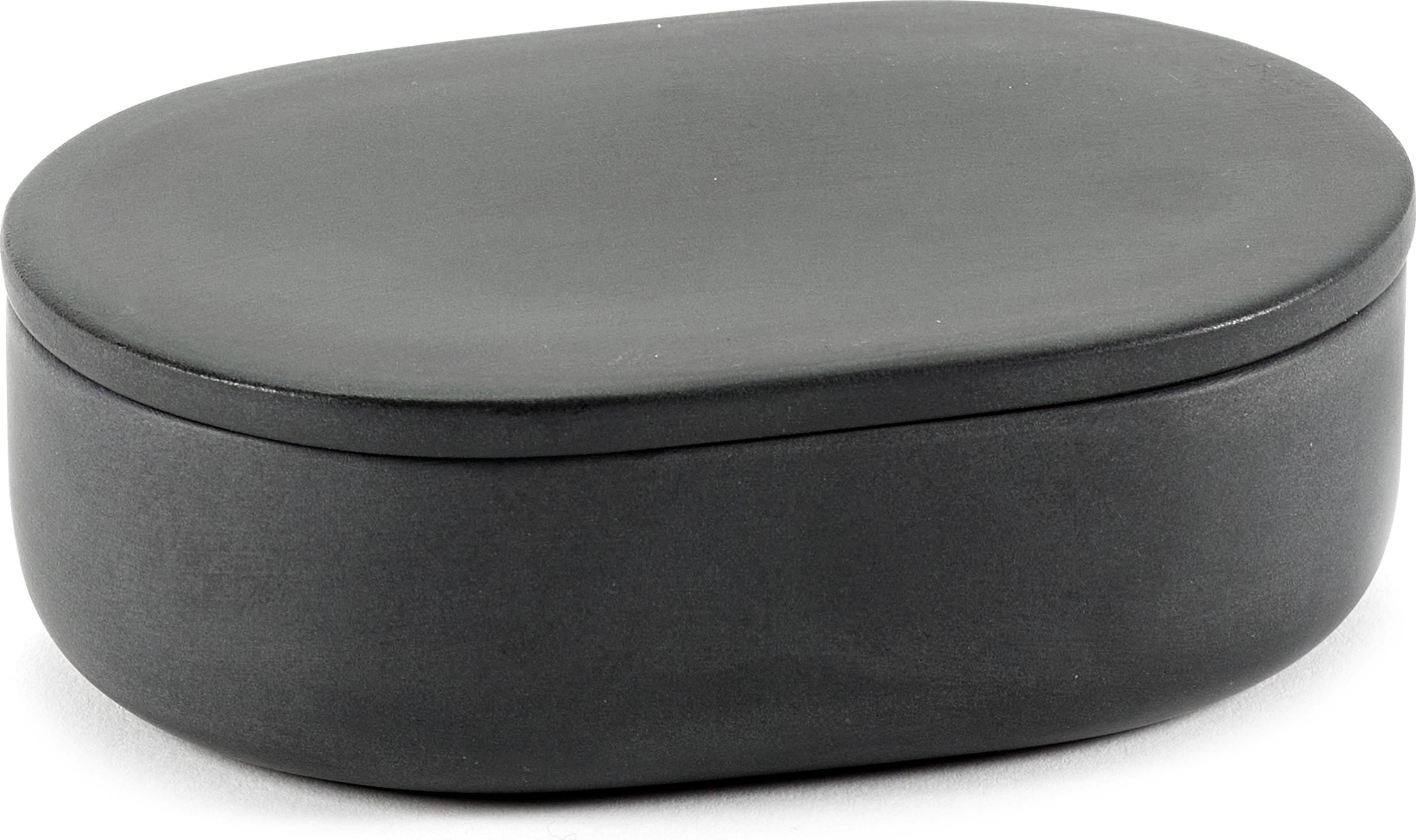 Pojemnik łazienkowy Cose owalny 3,3 cm ciemnoszary