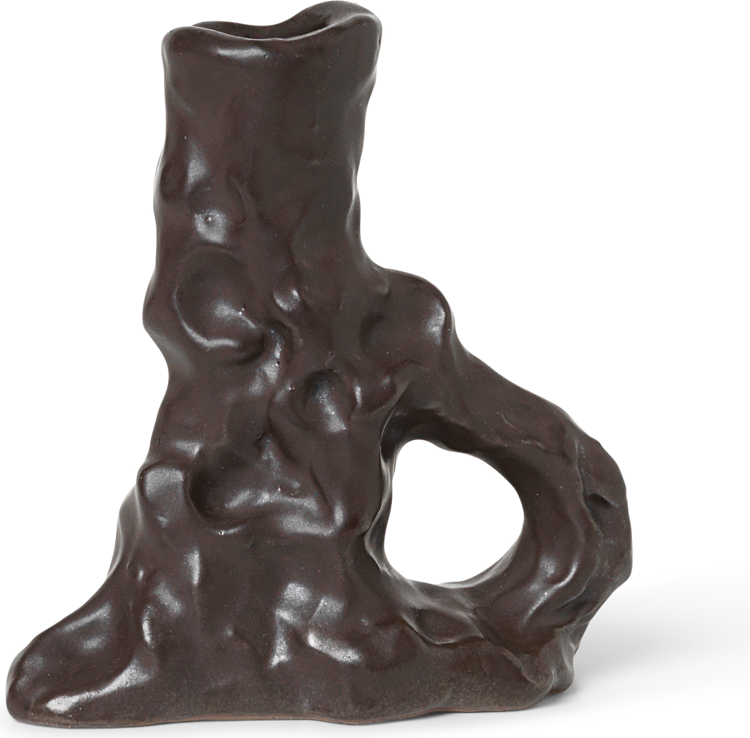 Świecznik Dito brązowy pojedynczy