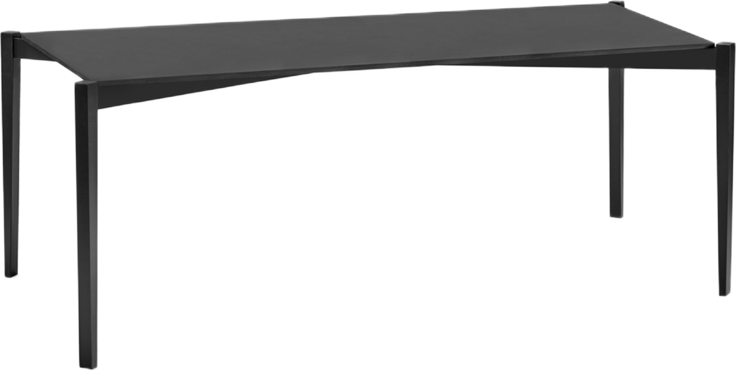 Stół Elois 194 x 97 cm czarny drewno bukowe