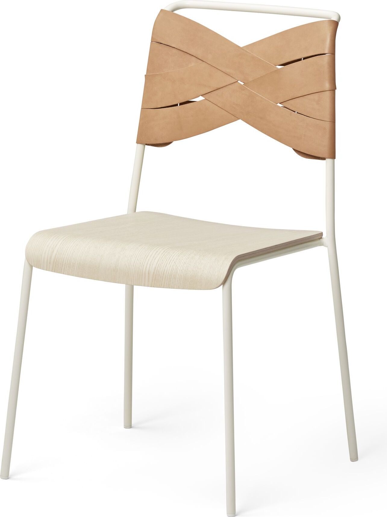 Krzesło Torso jasny jesion z białymi nogami