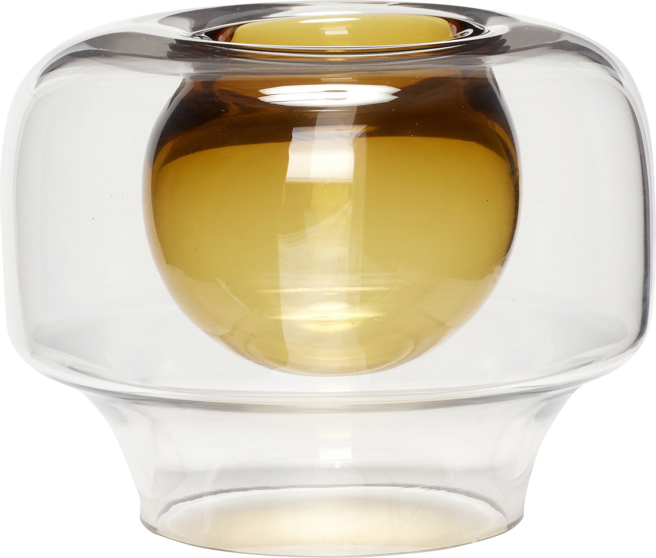 Wazon Hübsch bursztynowy z wgłębieniem