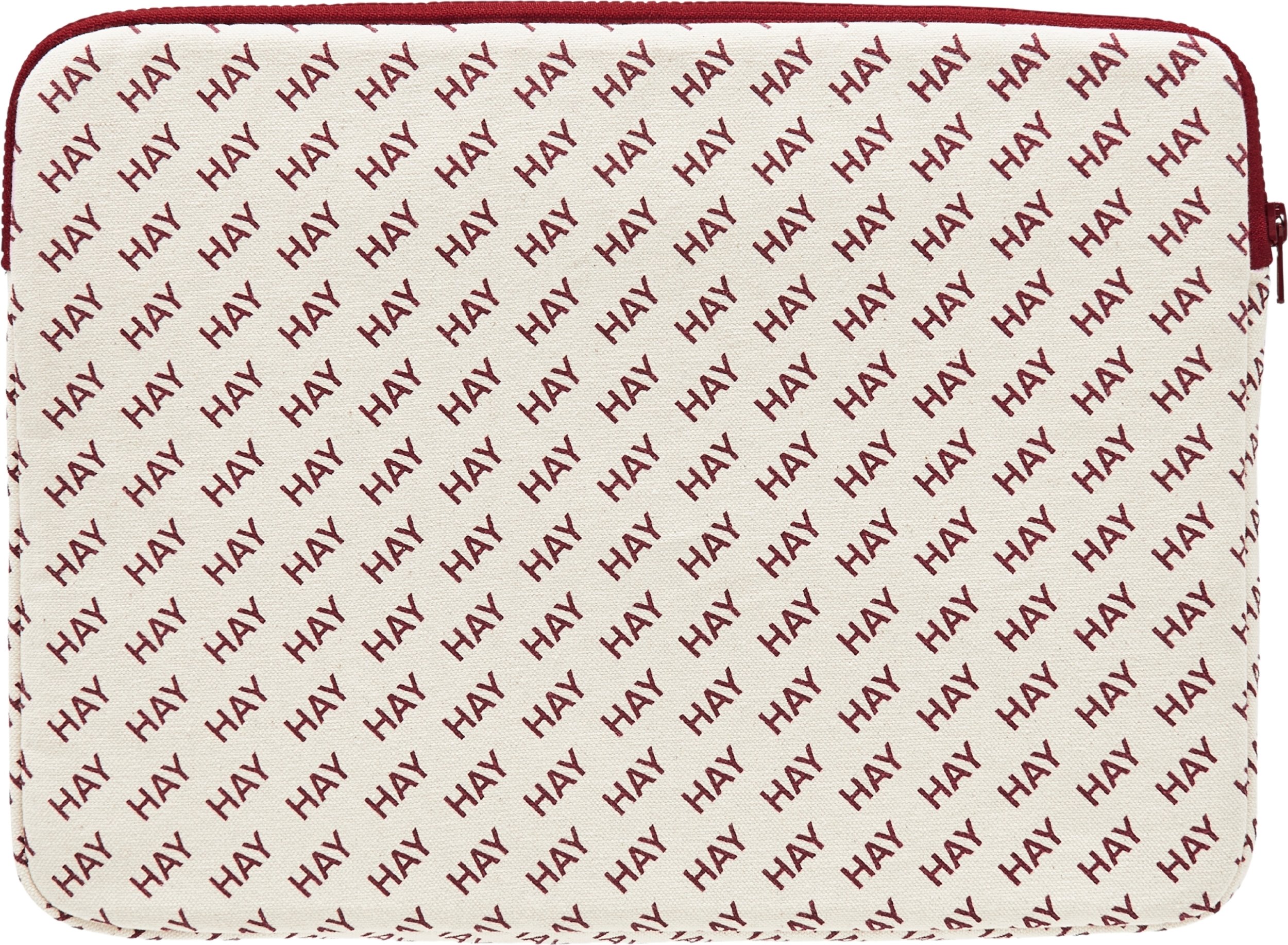 Etui na laptop Hay Logo beżowo-burgundowe