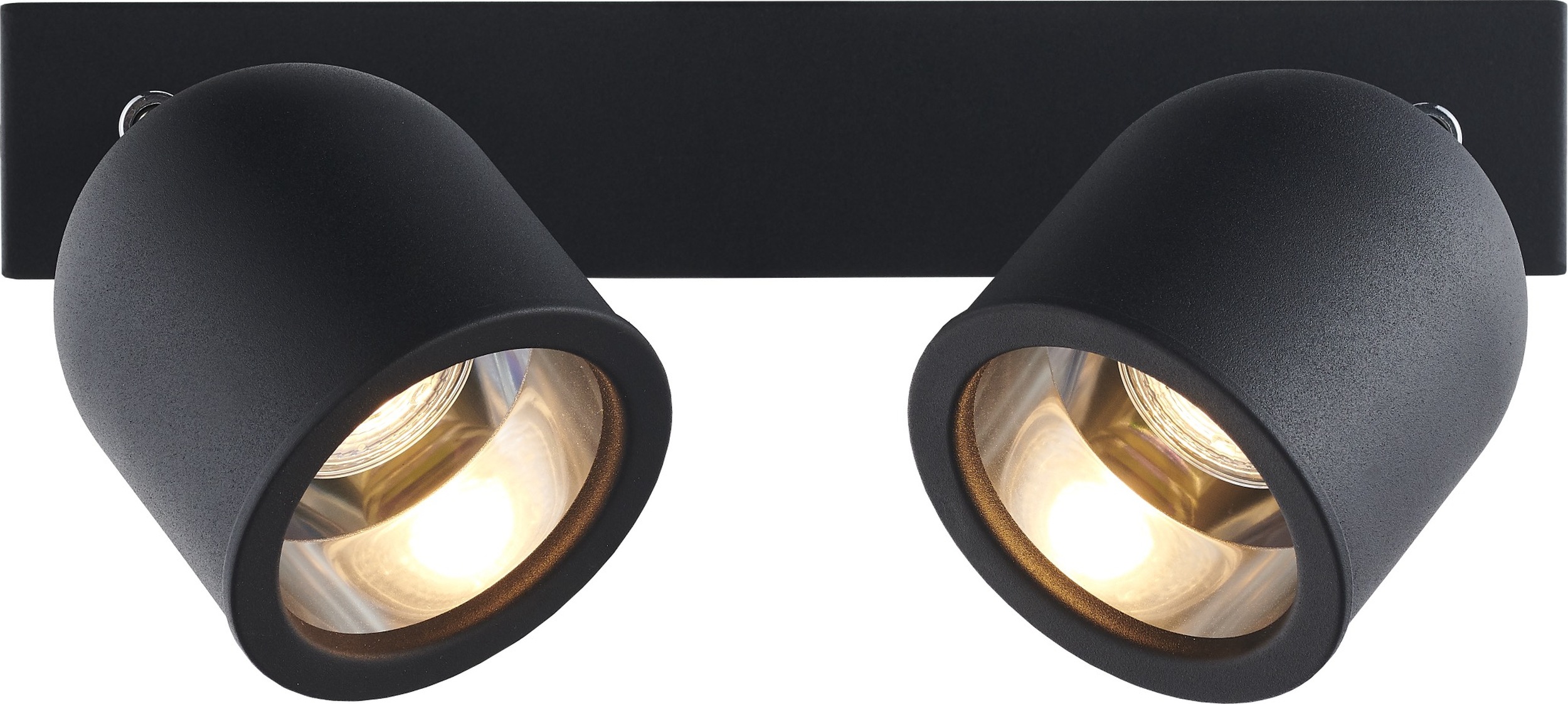 Kinkiet Spark 2 czarny z łączeniem czarnym