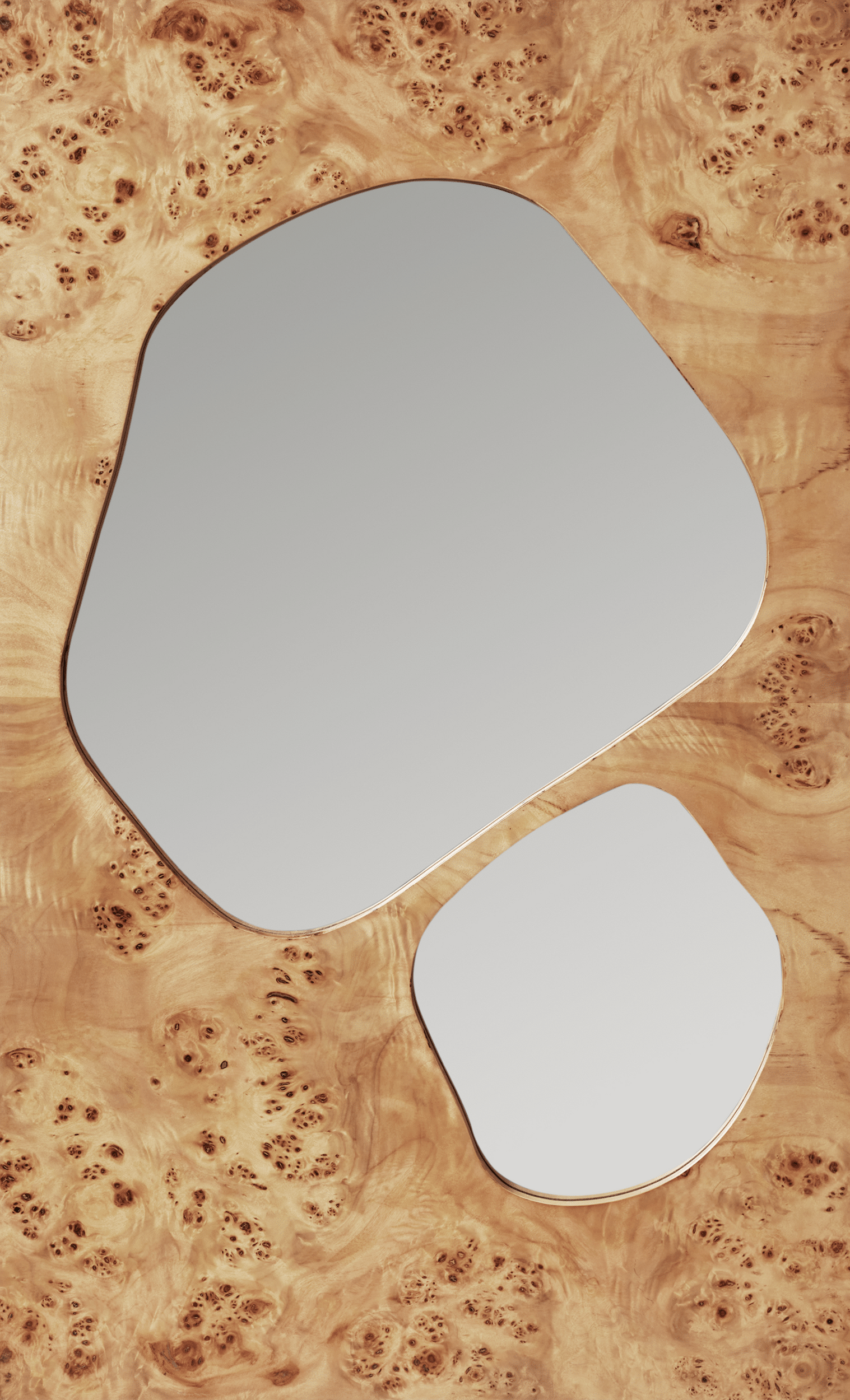 Lustro ścienne Folia 82 cm beżowe