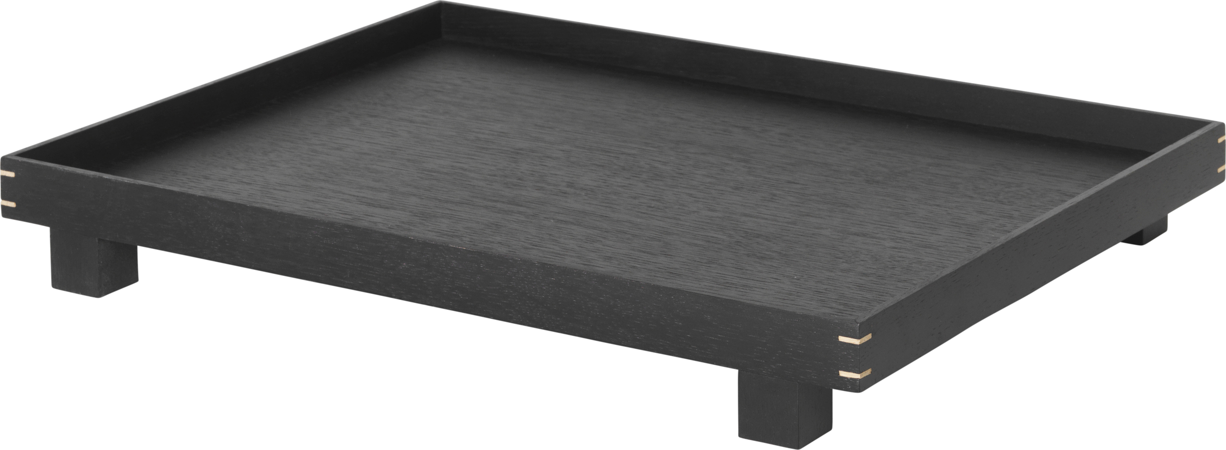 Taca Bon 47 cm czarna drewniana