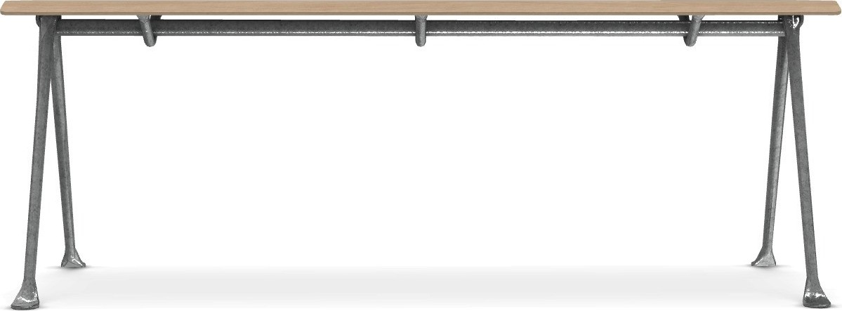 Ławka Officina 120 cm naturalny buk ze stalową ramą