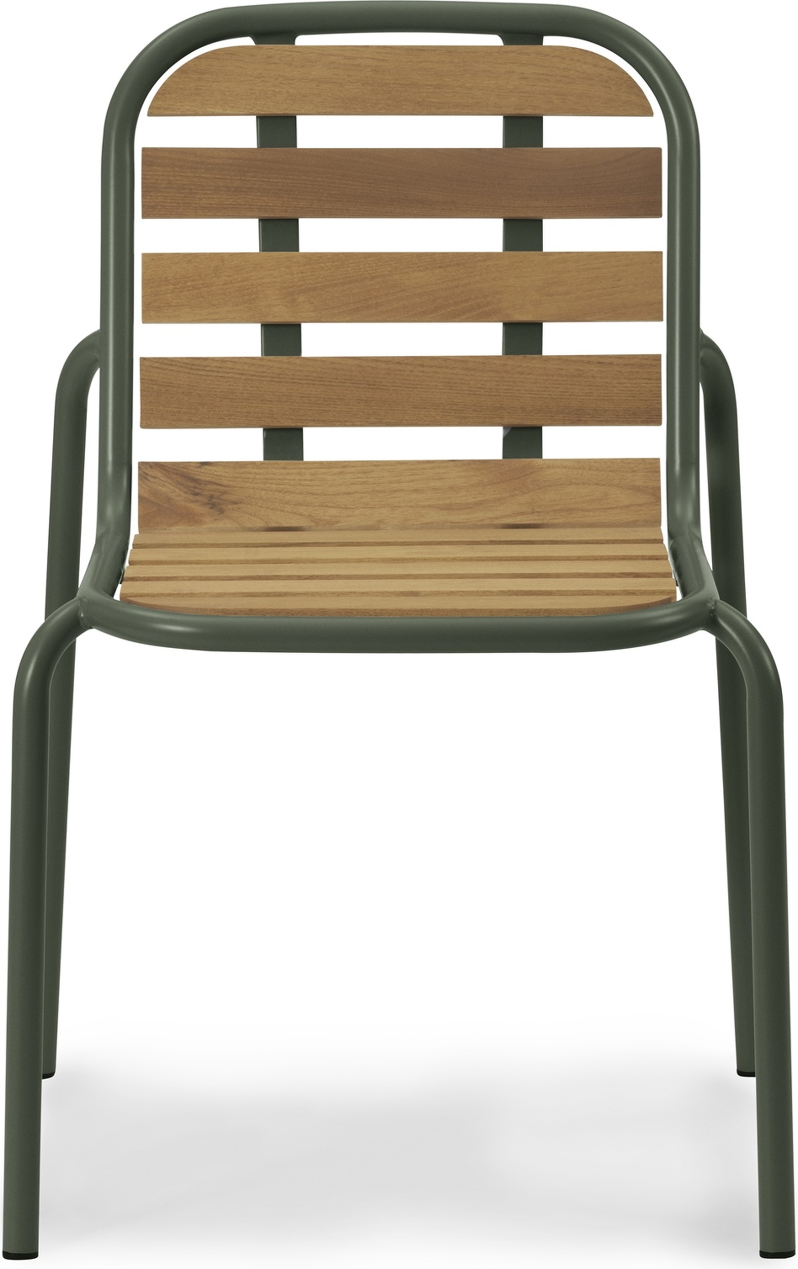 Krzesło ogrodowe Vig ciemnozielone drewniane