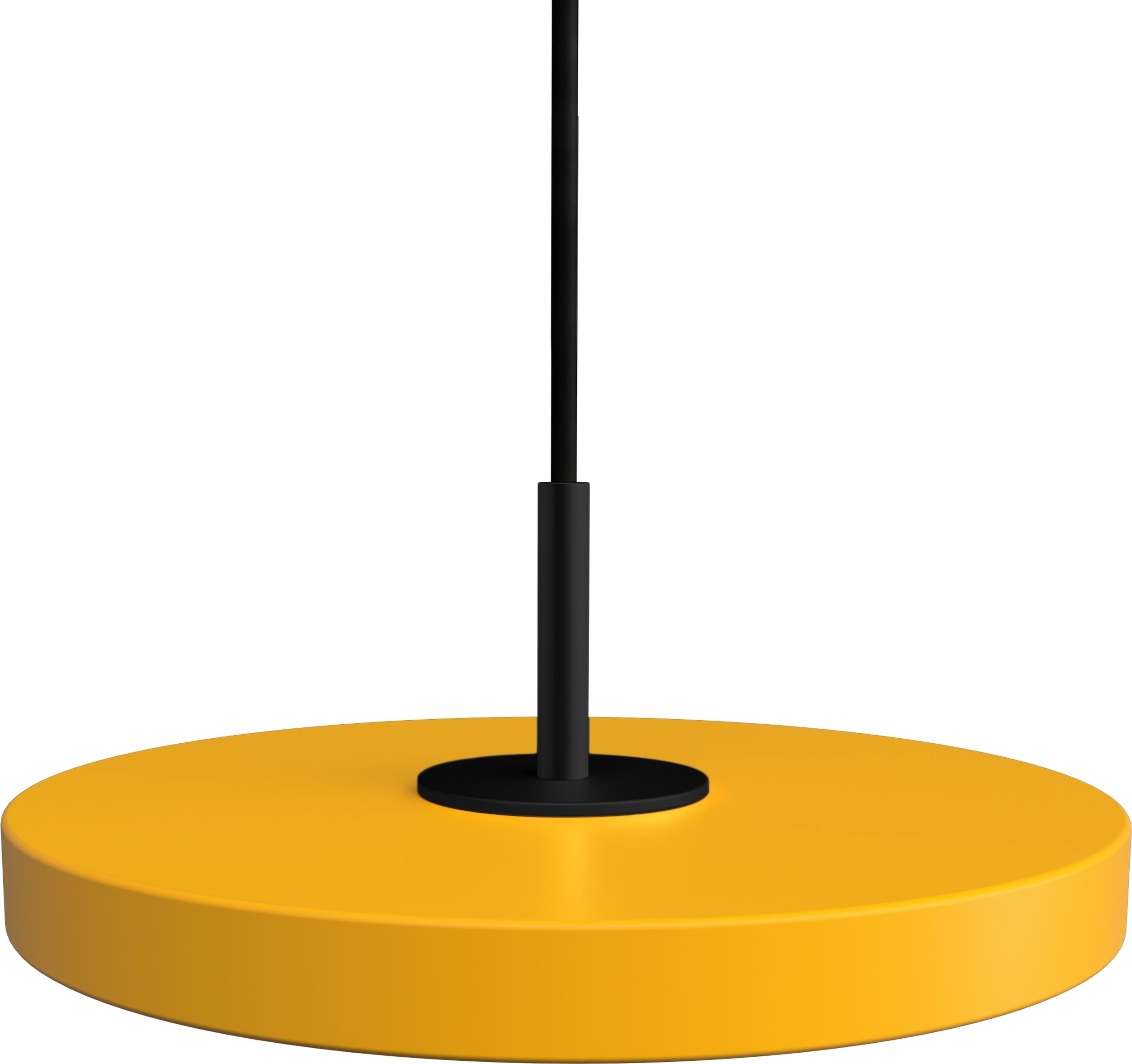 Lampa wisząca Asteria Micro żółta z czarnym mocowaniem