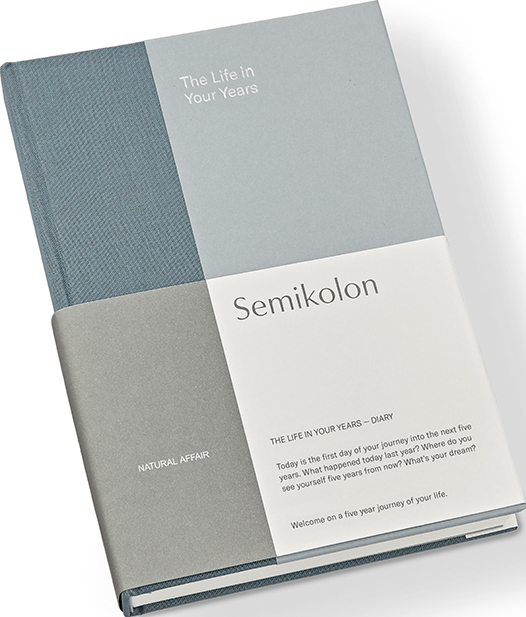 Notes Natural Affair 5-Year Journal A5 niebiesko-szary