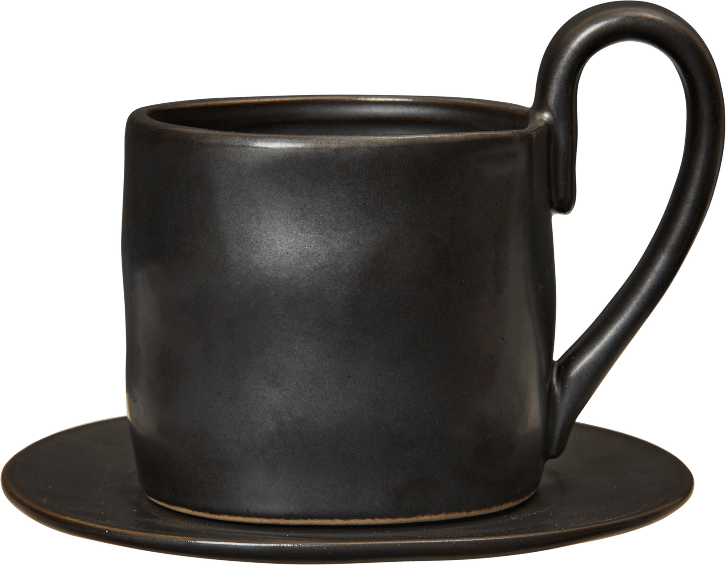 Kubek ze spodkiem Flow czarny 2 el.