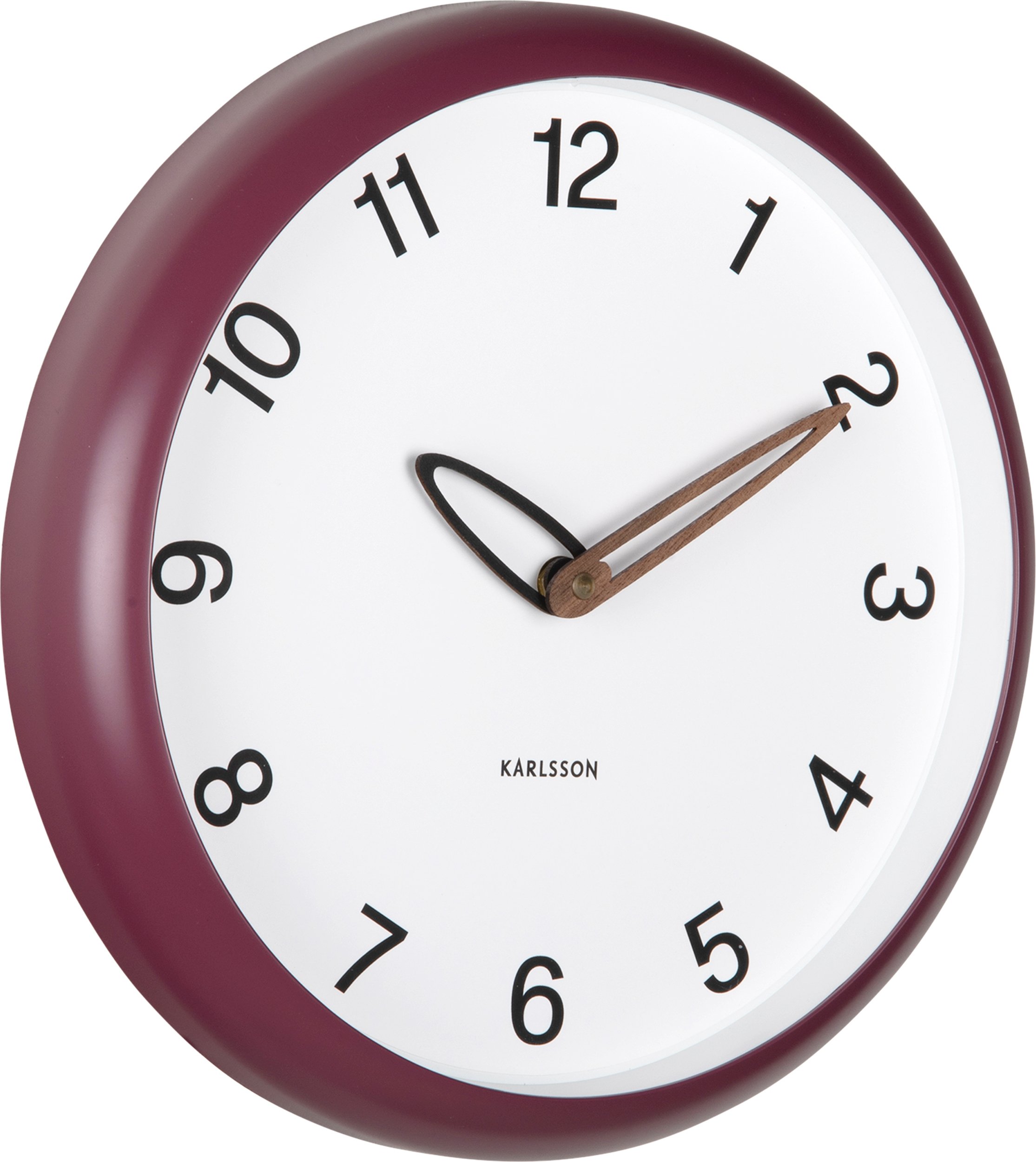 Zegar ścienny Bella ciemnoróżowy