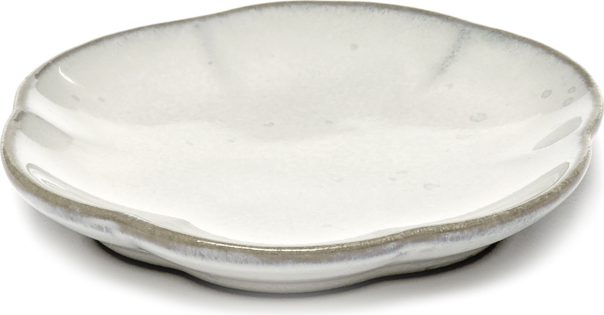 Talerz na przekąski Inku Ribbed 8,9 cm biały