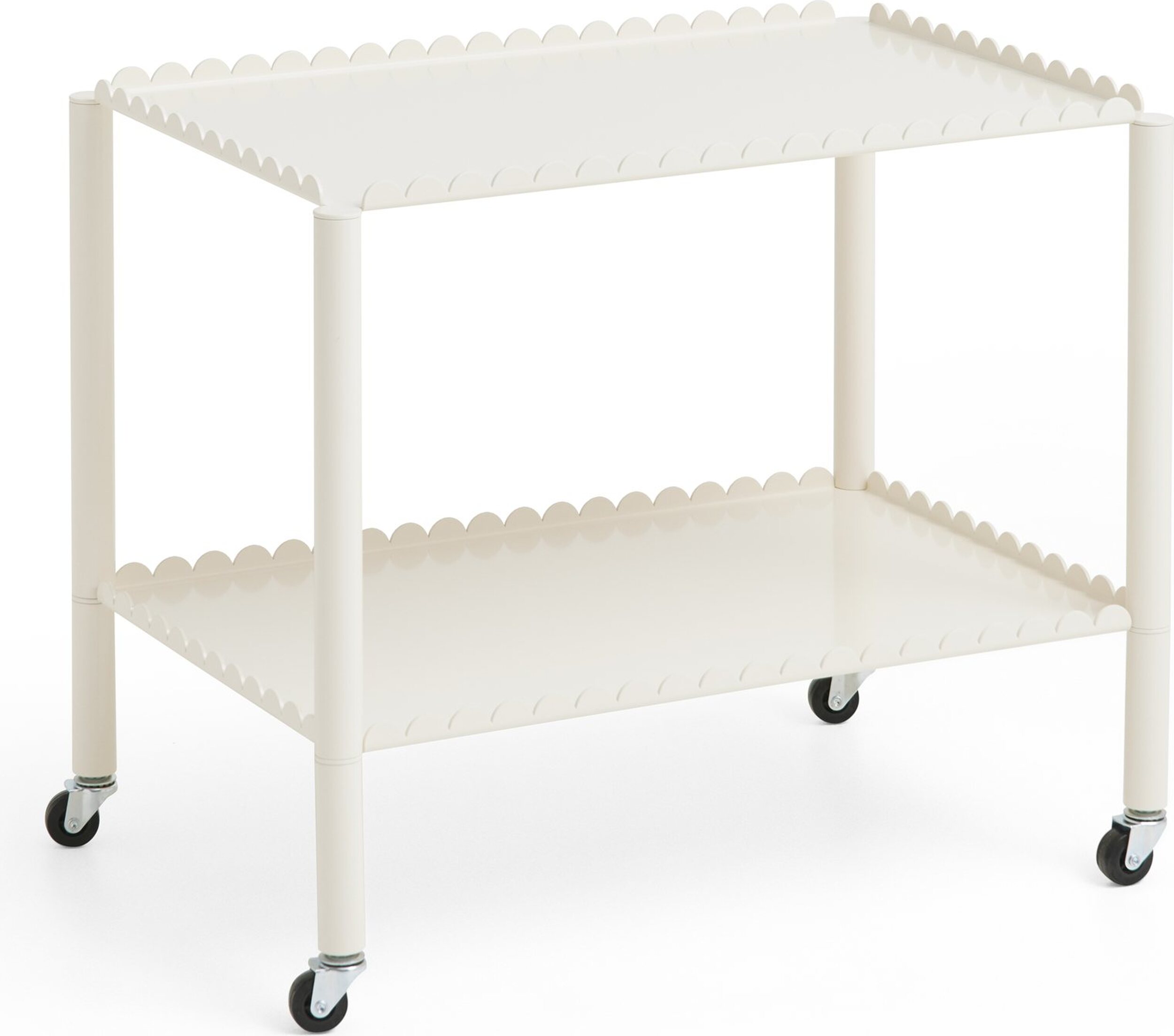 Stolik na kółkach Arcs niski beżowy