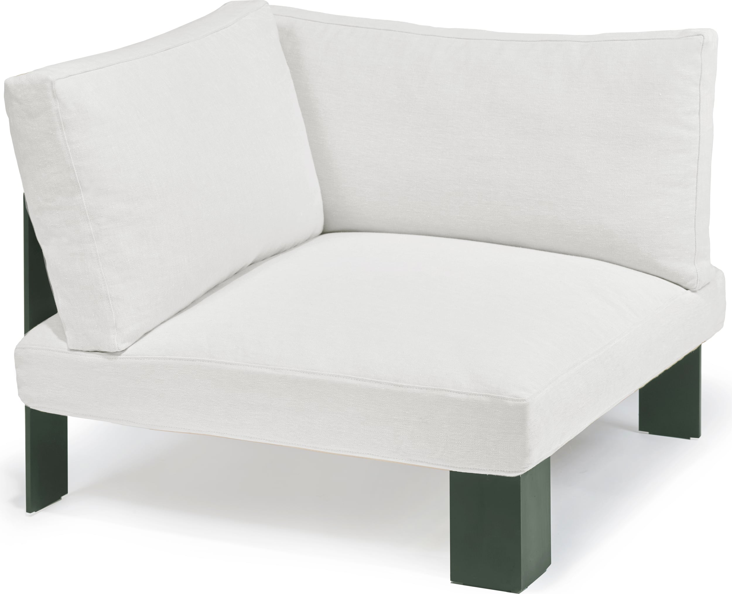 Narożnik ogrodowy sofy modułowej Serax 91 cm biały