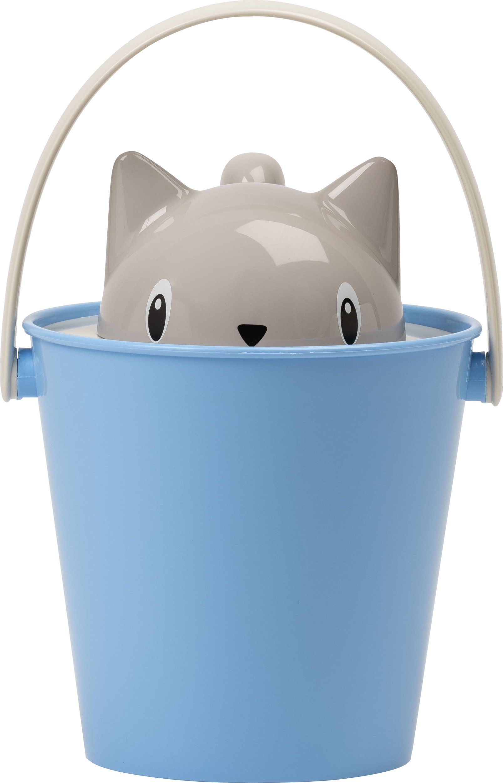 Pojemnik na suchą karmę z łyżeczką Crick szaro-niebieski 2 el.