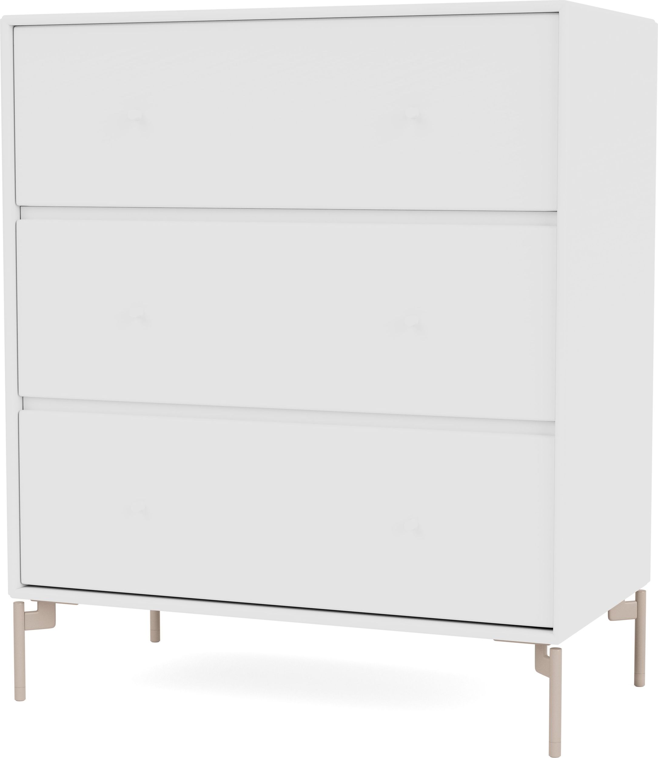 Komoda Carry biała na beżowych nogach