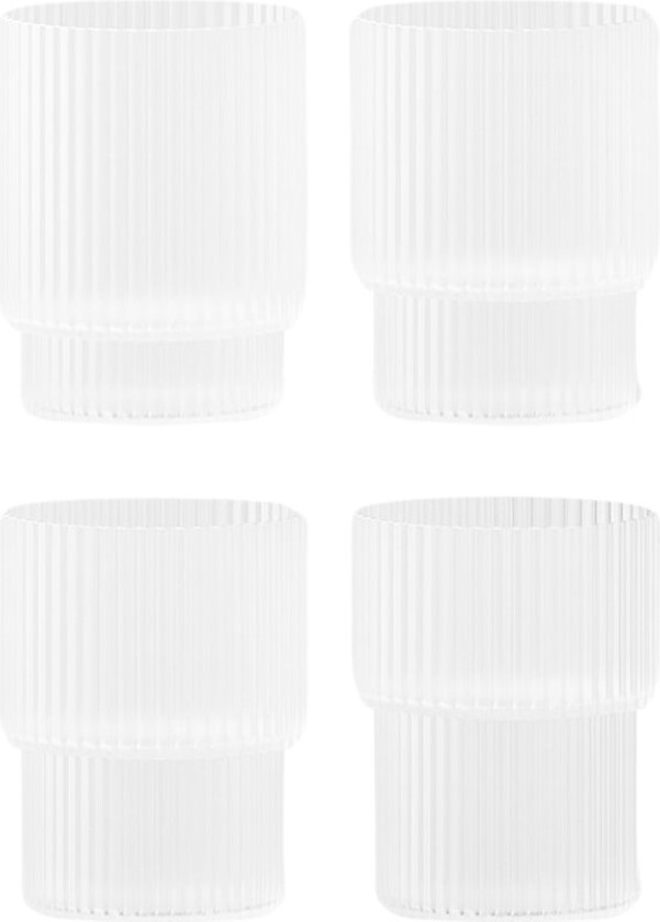 Szklanki Ripple małe oszronione 4 szt.