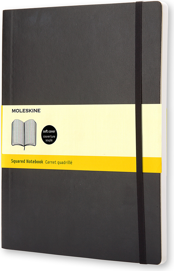 Notes w kratkę Moleskine Classic XL 192 strony czarny miękka oprawa