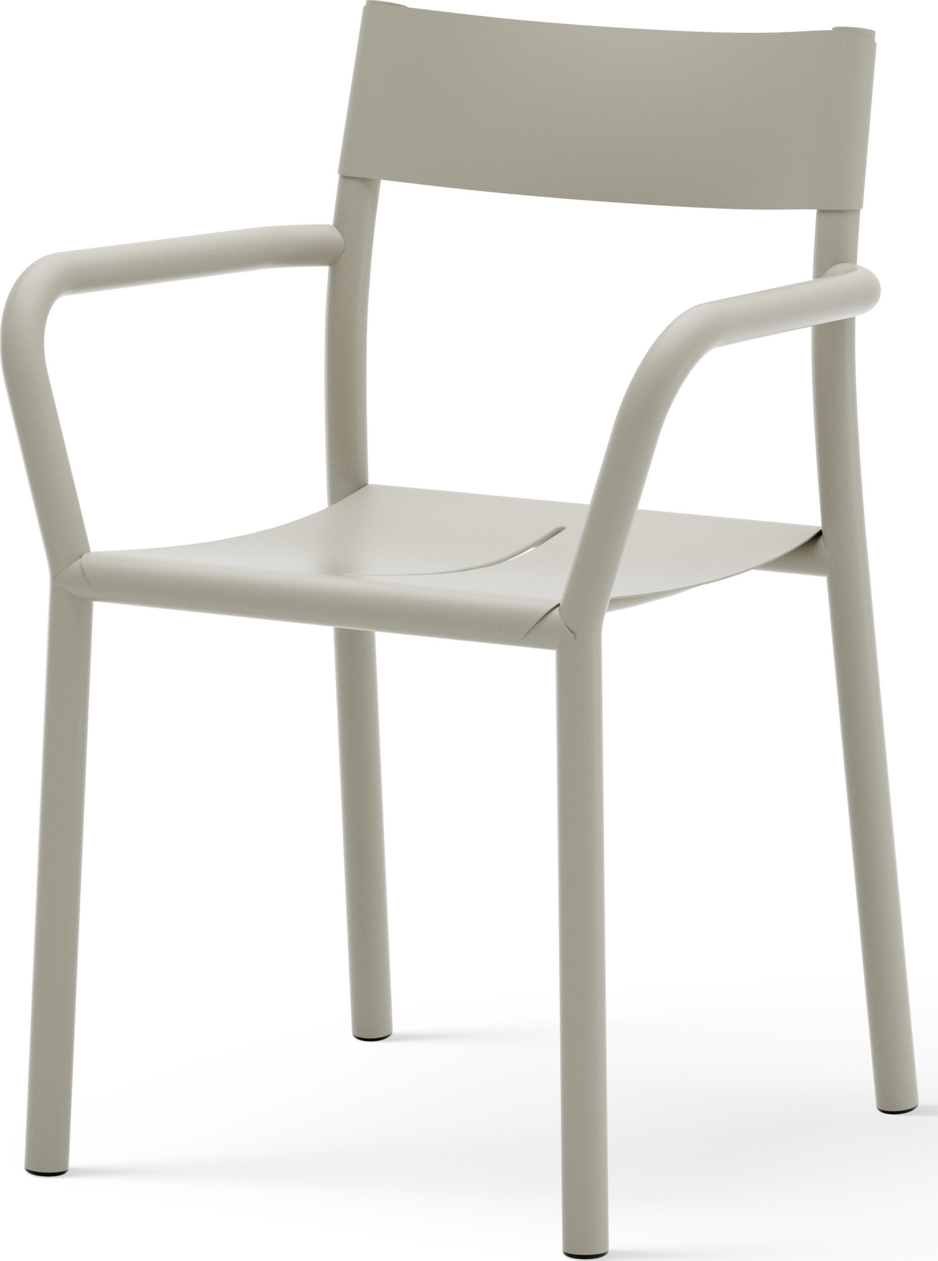 Krzesło ogrodowe z podłokietnikami May jasnoszare