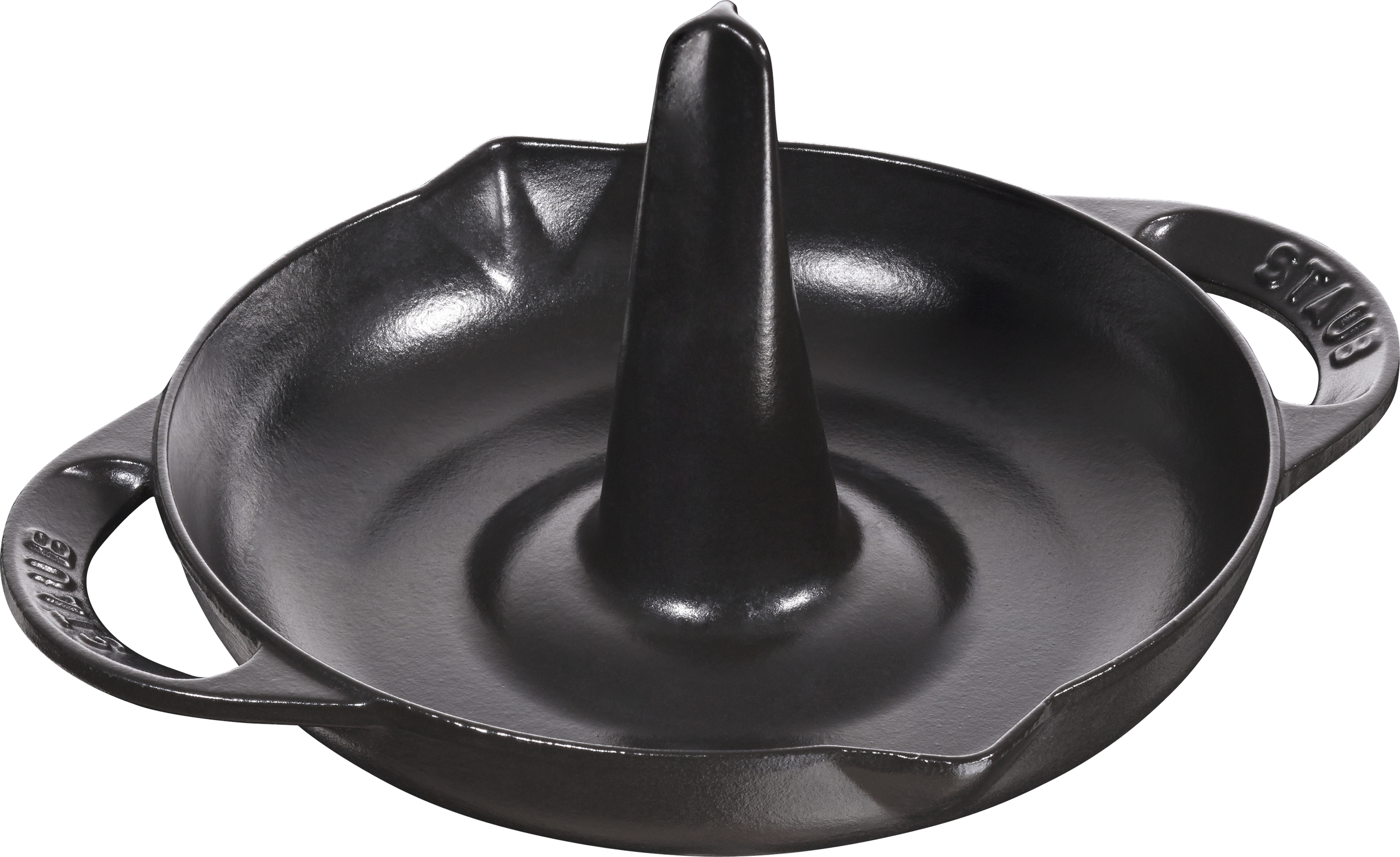 Ruszt do pieczenia kurczaka w pionie Staub 24 cm czarny