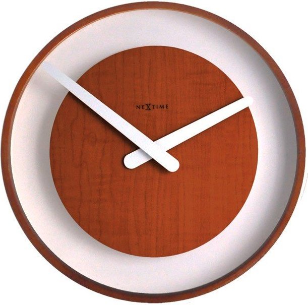 Zegar ścienny Wood Loop ciemny