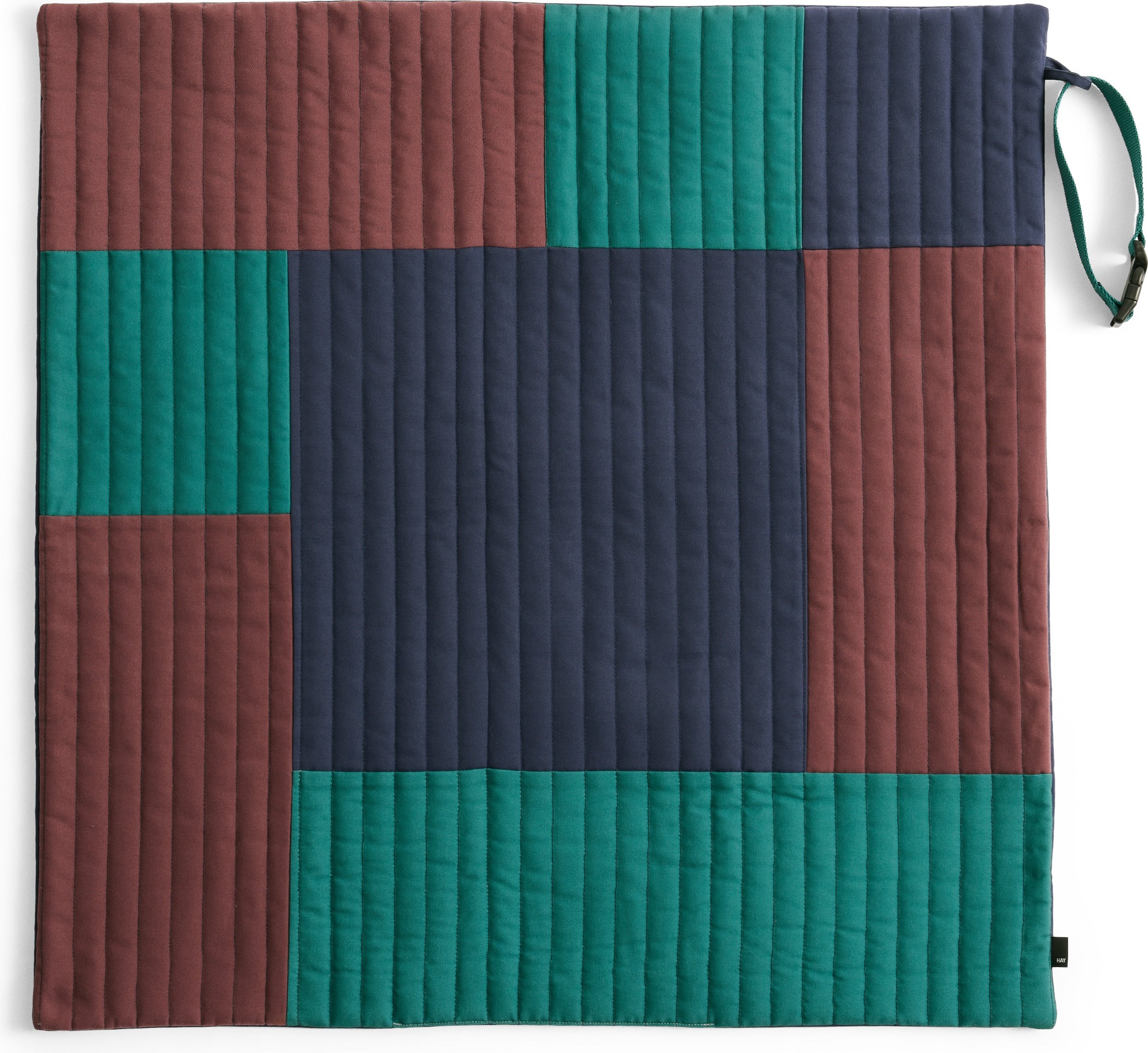 Koc podróżny dla psa Hay 80 x 80 cm burgundowo-zielony