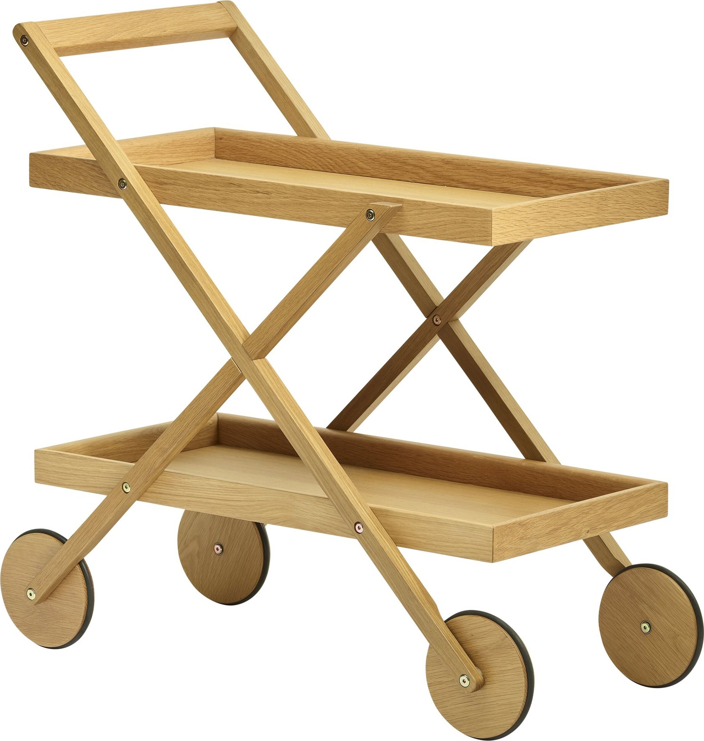 Stolik na kółkach Exit jasny dąb