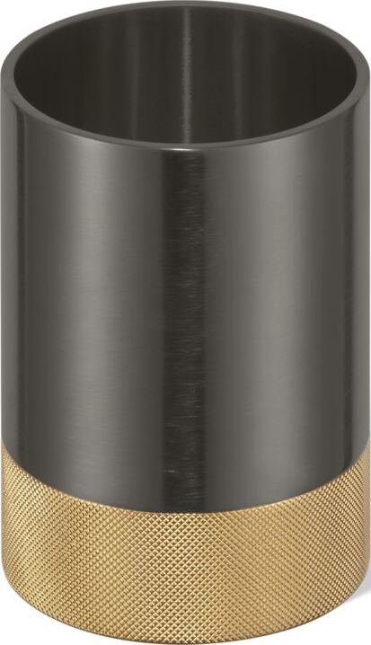 Kubek łazienkowy Club ciemny metal mat-złoty