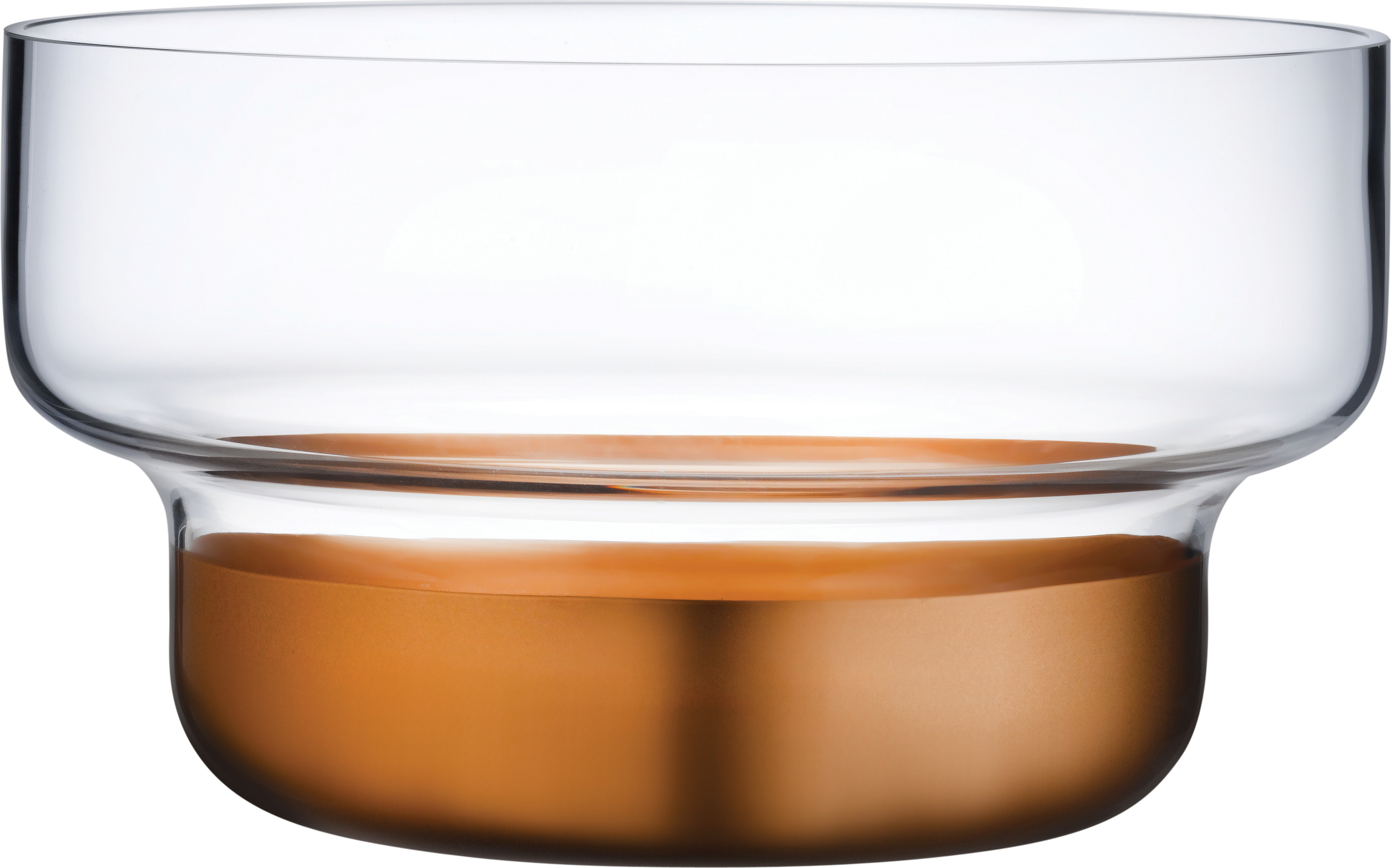 Misa Contour 24 cm transparentna z miedzianą podstawą