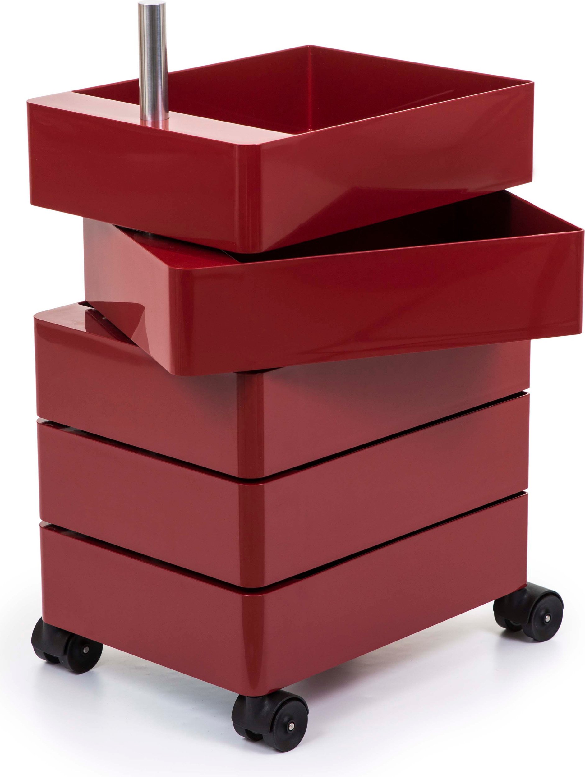 Kontenerek pod biurko z 5 szufladami Magis 360 bordowy