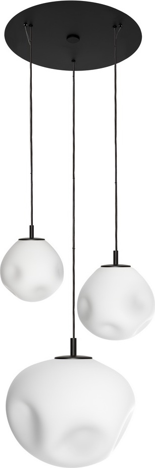 Lampa wisząca plafon Cloe 3 czarna