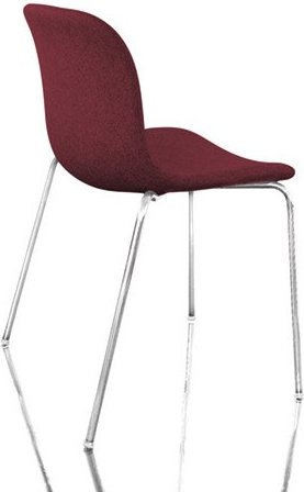 Krzesło Troy tapicerowane chromowane nogi fioletowe