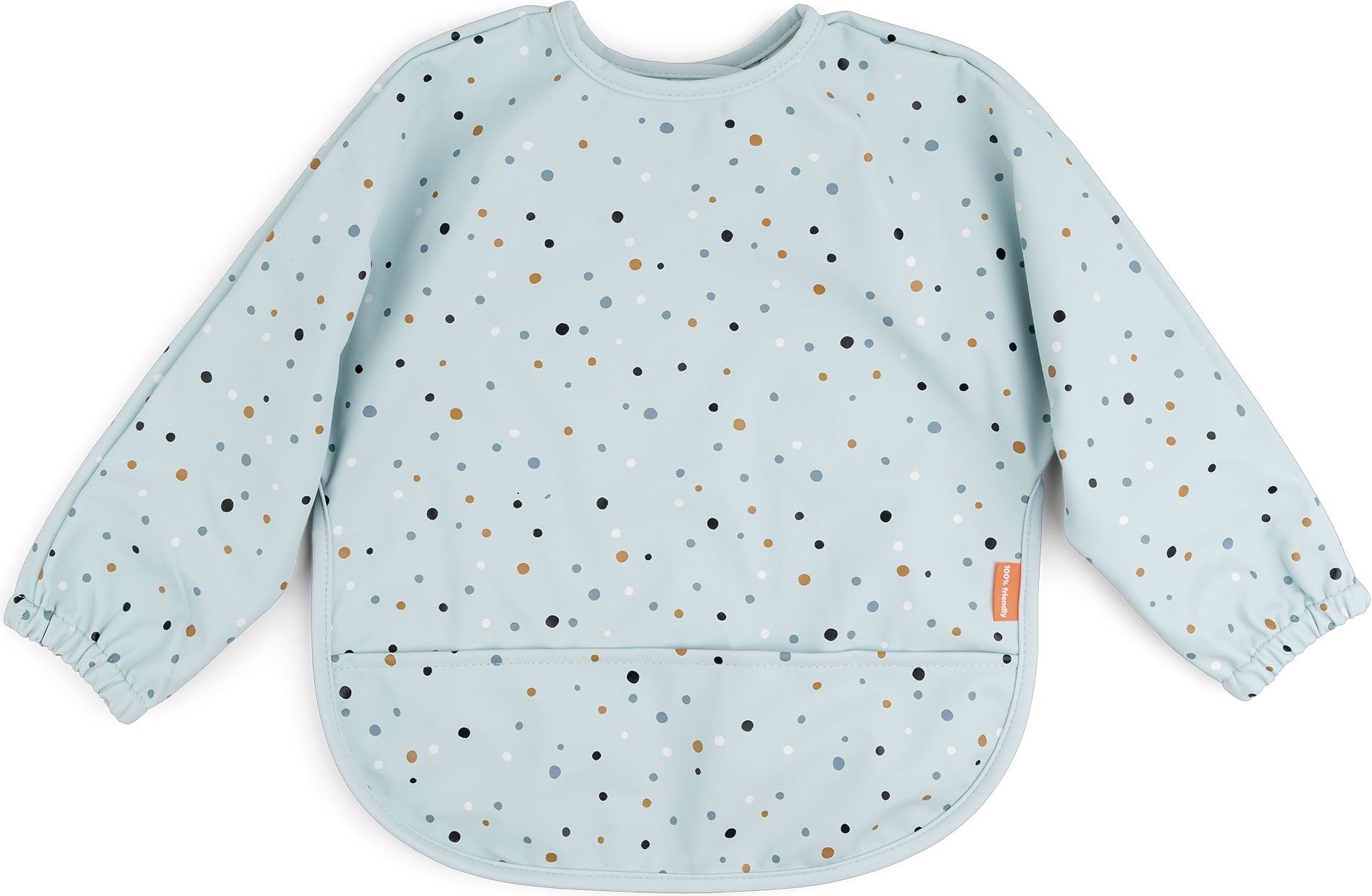 Śliniak z rękawami Happy Dots 6-18 m niebieski