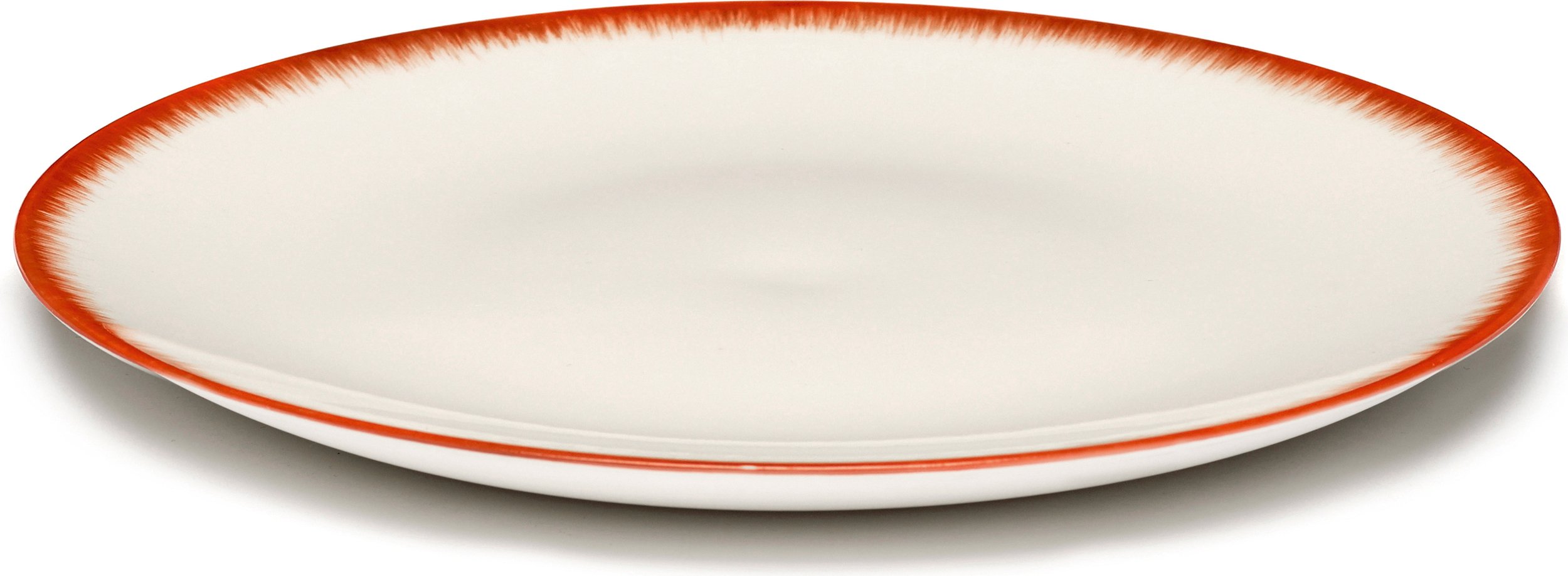 Talerz obiadowy Dé 2 28 cm czerwono-biały